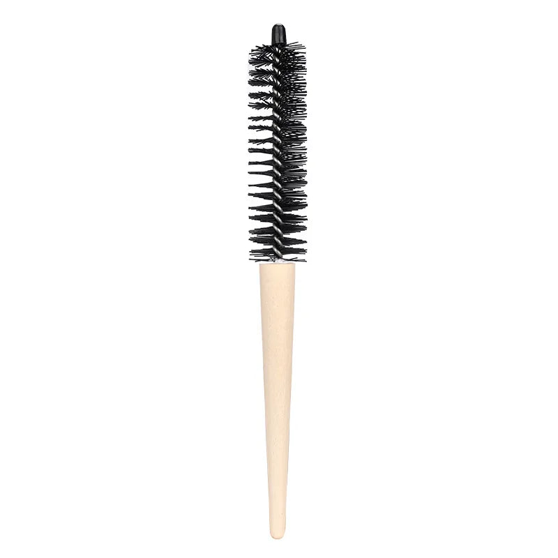 Small Wood Slimline circular Hair Brushes w an additional Comb