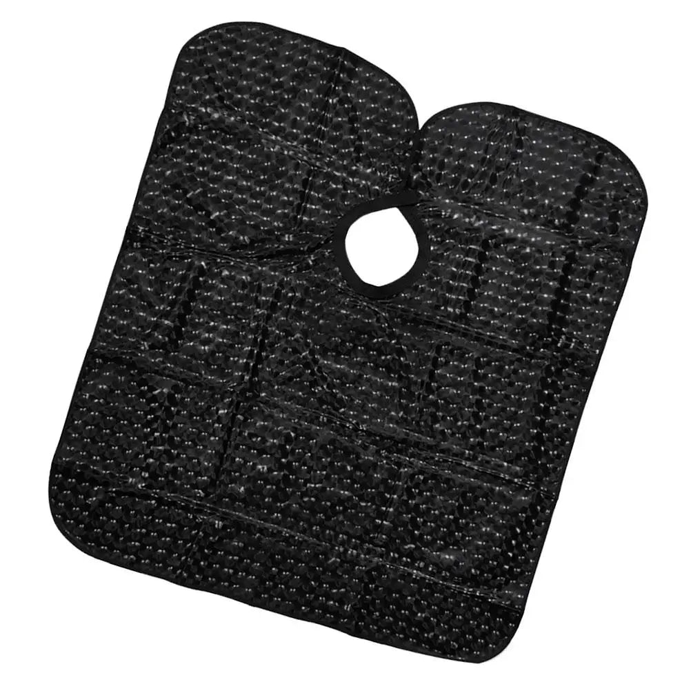 Black Plastic Hairdressing Apron Barber Gown