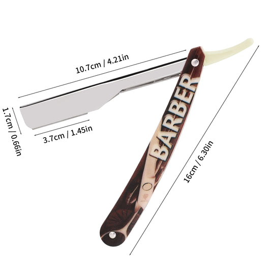New Salon Manual Straight Edge Rack Folding Razor