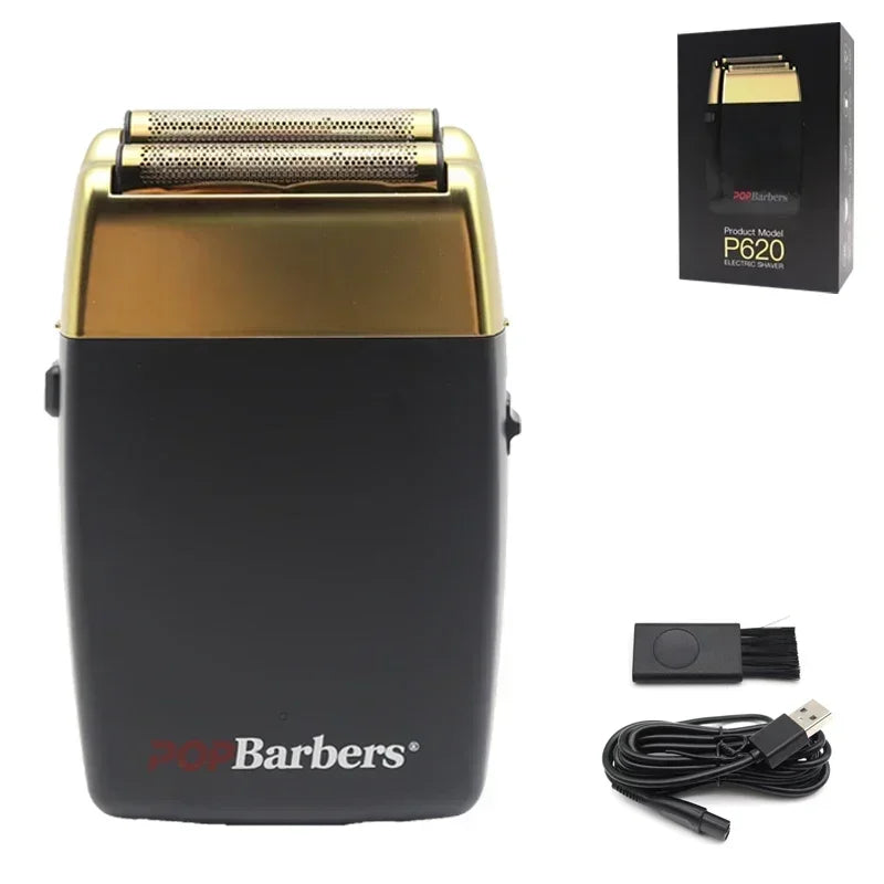 USB 11000 RPM P620 Electric Double Foil Shaver Men's Beard Trimmer