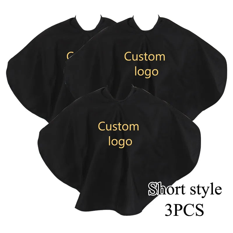 3PCS: Hair Salon Waterproof Custom Logo Apron Cape