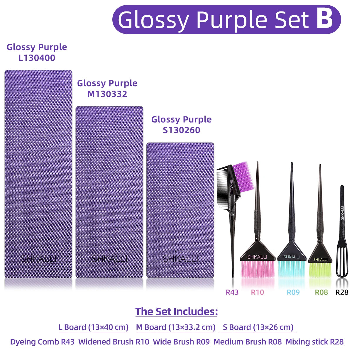 SHKALLI Carbon Fiber Balayage Board ,Brush and,Hair Dye Tool Kit