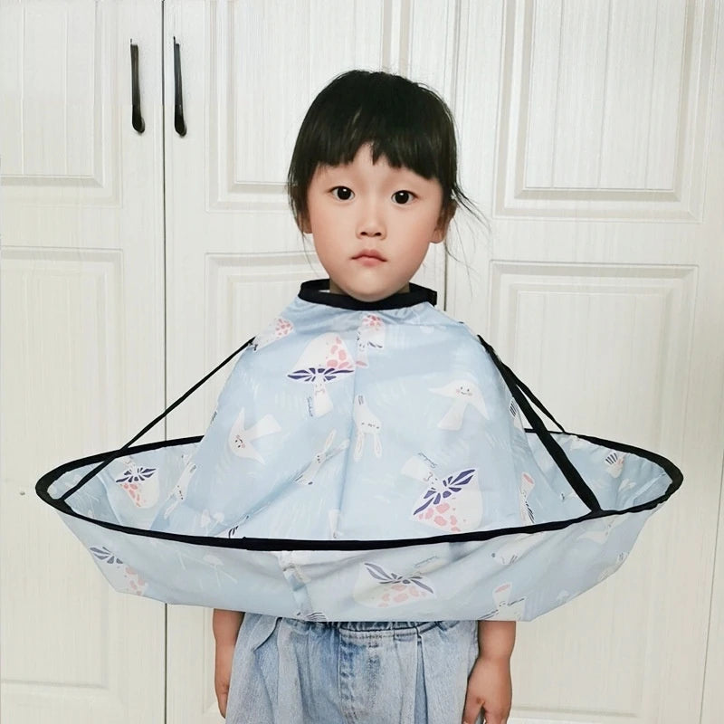 Children’s Umbrella Cloth Foldable Waterproof Barbershop Apron Cape