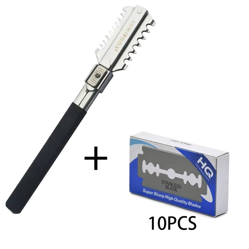 Manual Double-Edge Shaving Razor Blade Hair Cutting Tools