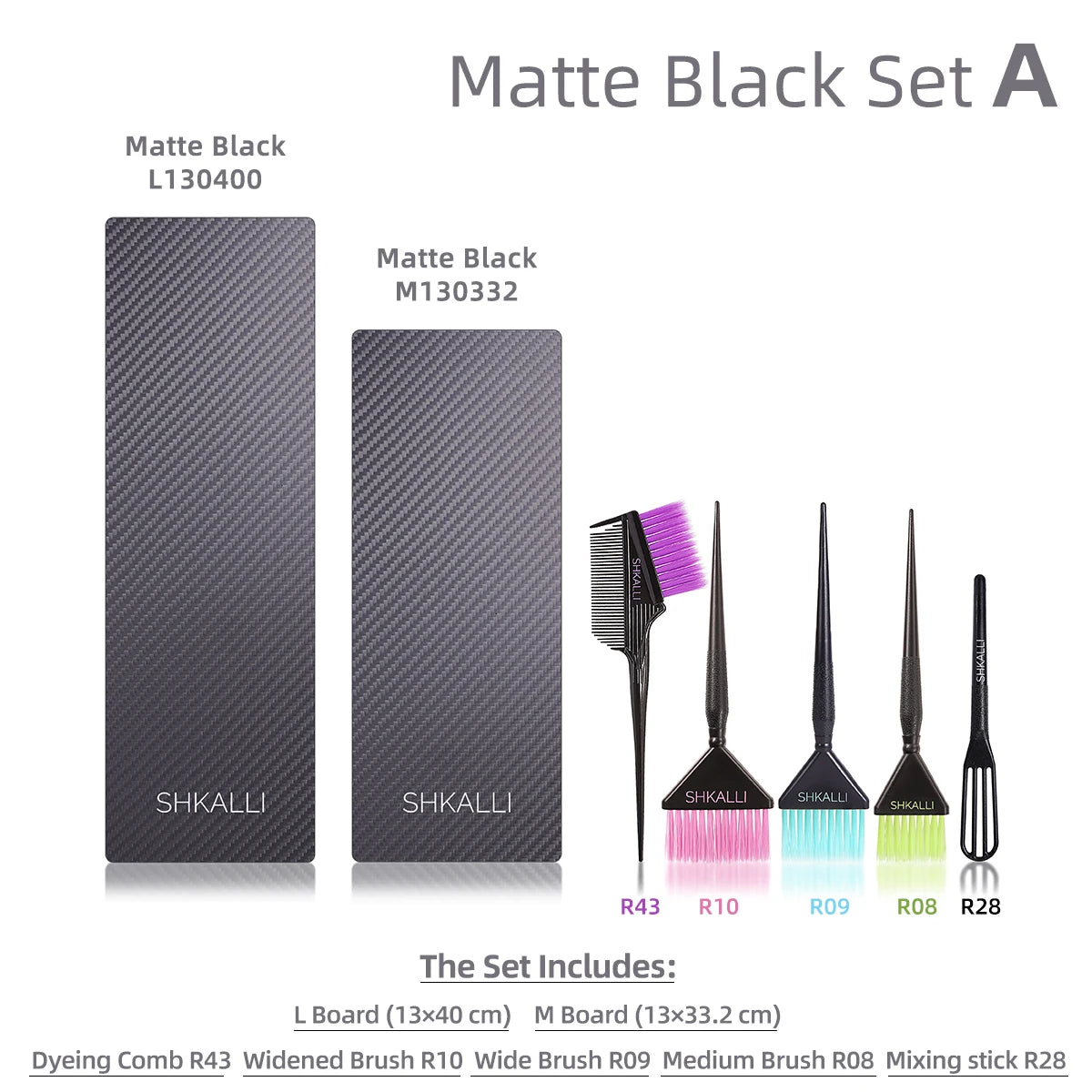SHKALLI Carbon Fiber Balayage Board ,Brush and,Hair Dye Tool Kit