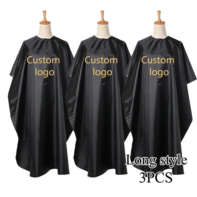 3PCS: Hair Salon Waterproof Custom Logo Apron Cape