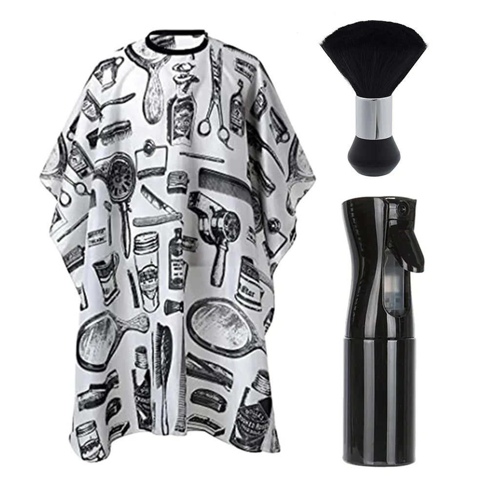 Waterproof Hairdressing Shawl Bib Paper Set Nylon Clothing Hair Isolating Hair Dye kit