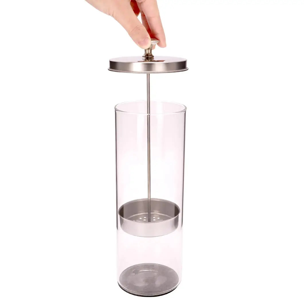 Barbershop Disinfection Jar Beauty Manicurist Stainless Steel Glass Filter Clean Sterilization Container