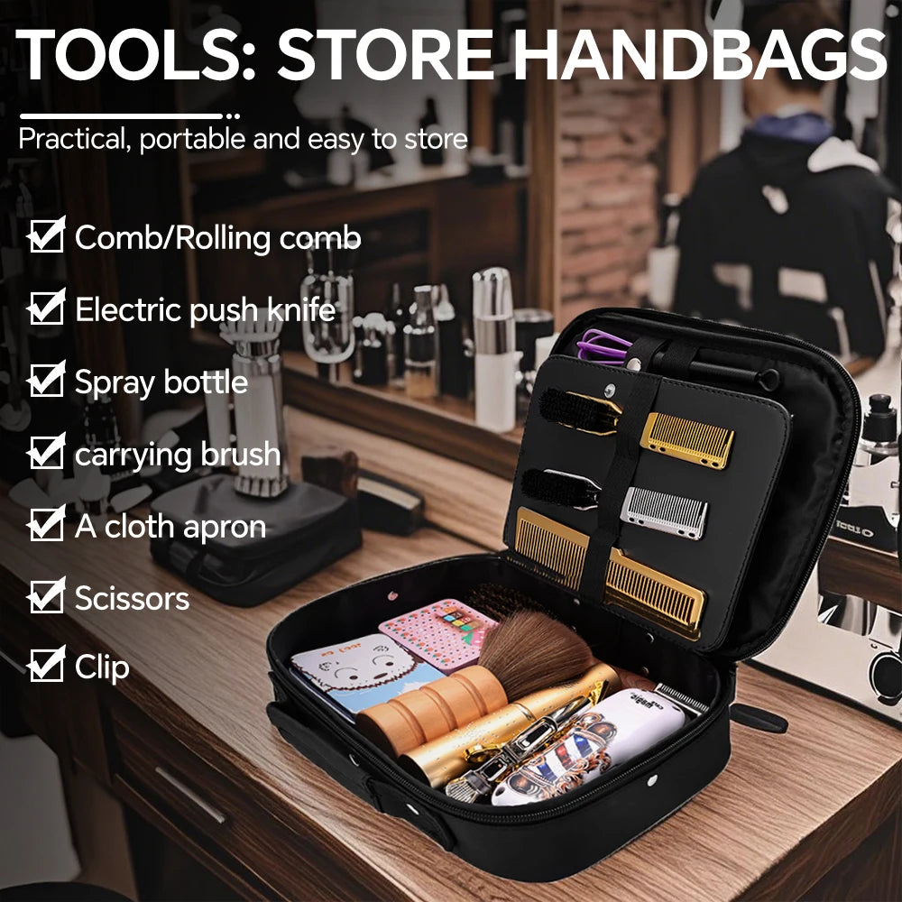 Polyester Portable Hairdressing Scissors/Salon Tool Organizer Suitcase