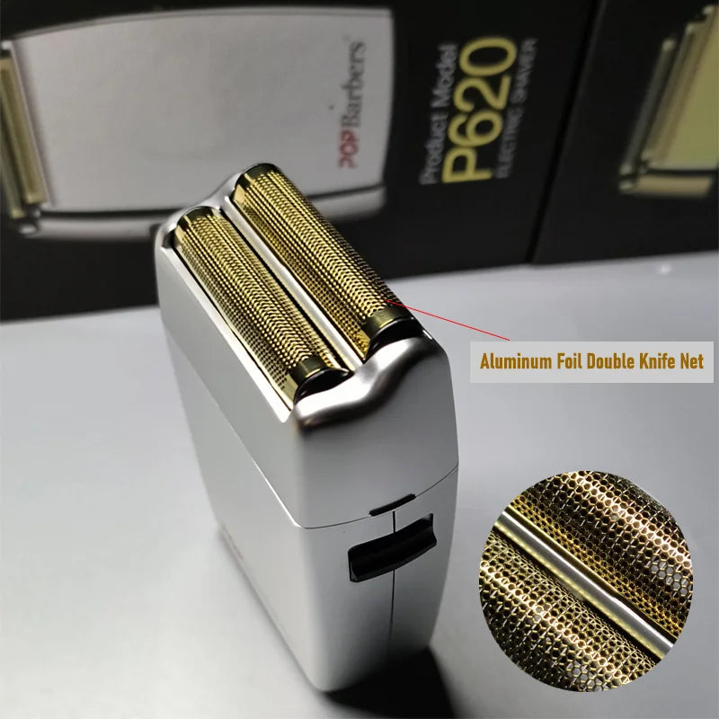 11000 RPM P620 Electric Men's USB Double Foil Shaver Hair Clipper