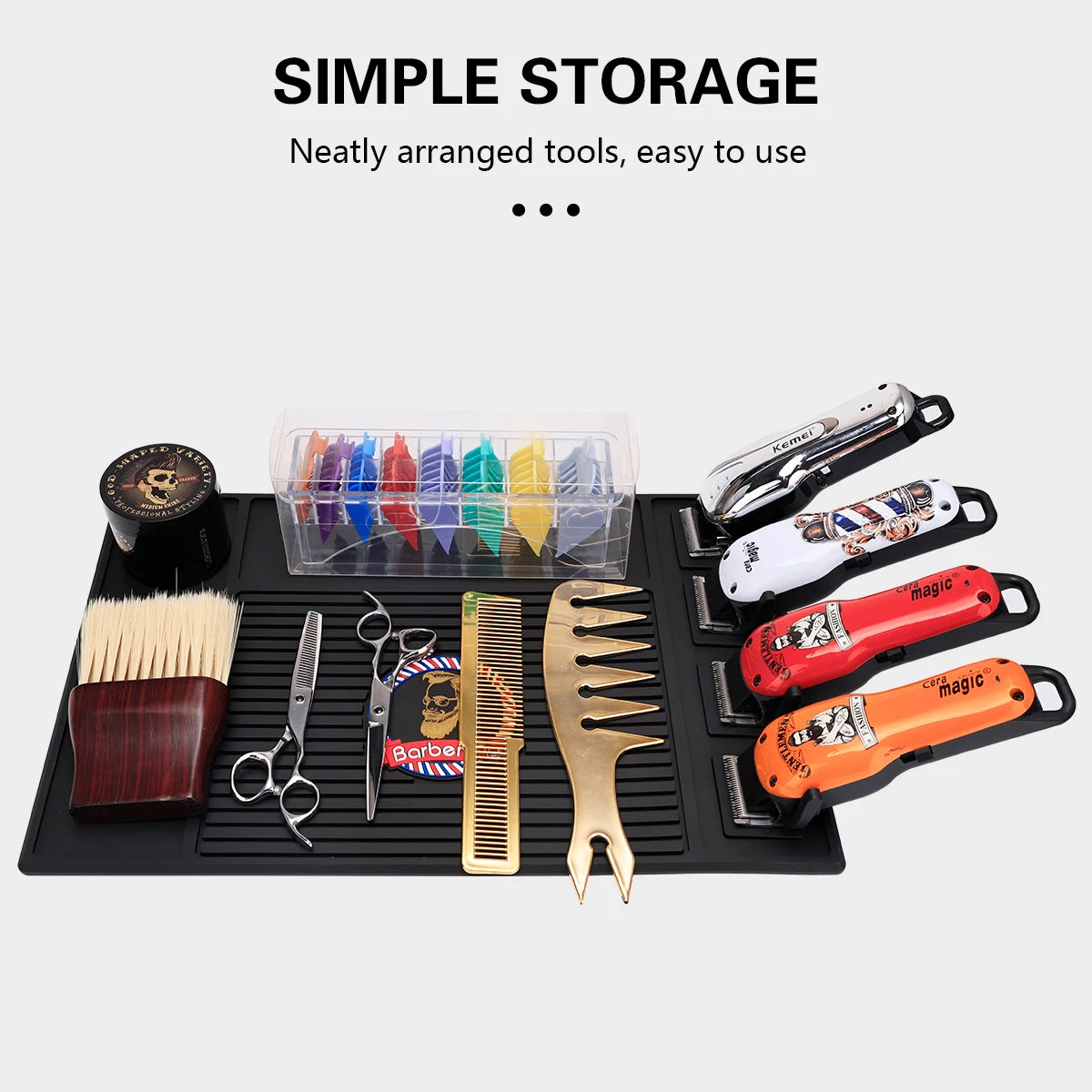 Barbershop Storage Mat Hairdressing Magnetic Tray
