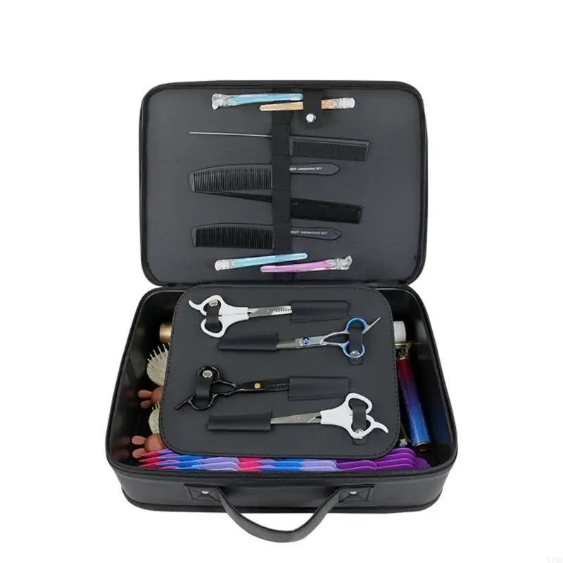 Black Multifunctional Travel Hair Salon Storage Case T4MB