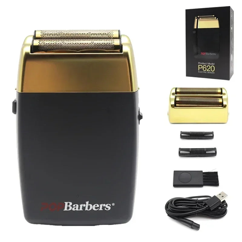 USB 11000 RPM P620 Electric Double Foil Shaver Men's Beard Trimmer