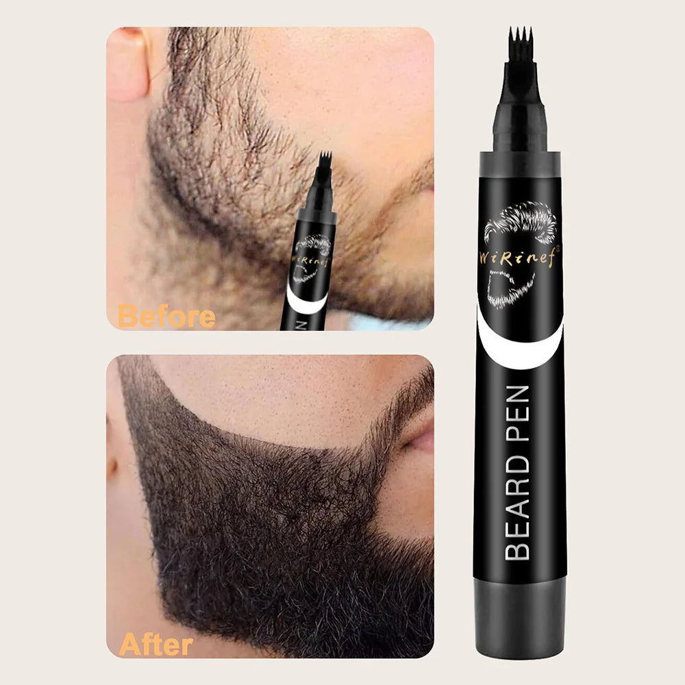 1Pcs: Beard Pen Filler ,Brush kit