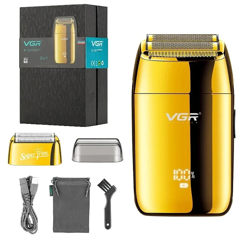 VGR V-399 Electric Reciprocating Beard Shaver Digital Display