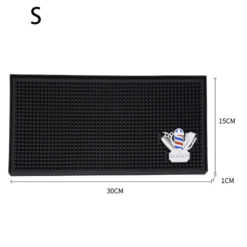 Black Anti Slip Barber Station Pad