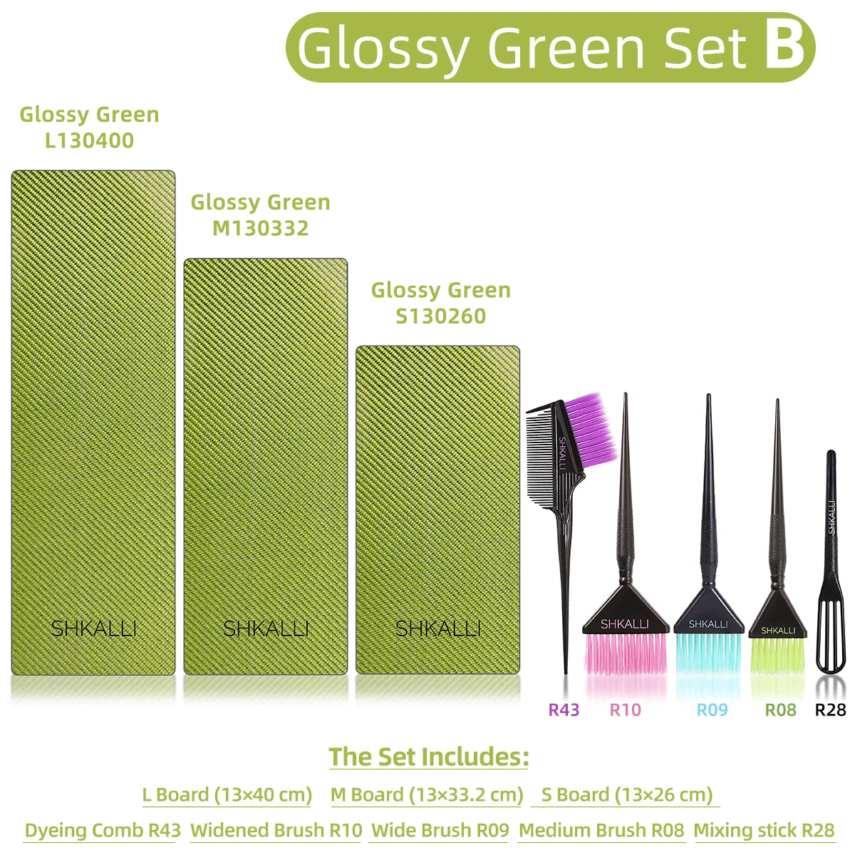 SHKALLI Carbon Fiber Balayage Board ,Brush and,Hair Dye Tool Kit