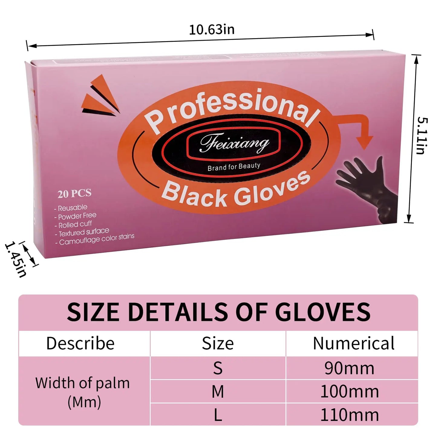 Black Stretchy Rubber Hair Dye Gloves ,Brush Tool Set