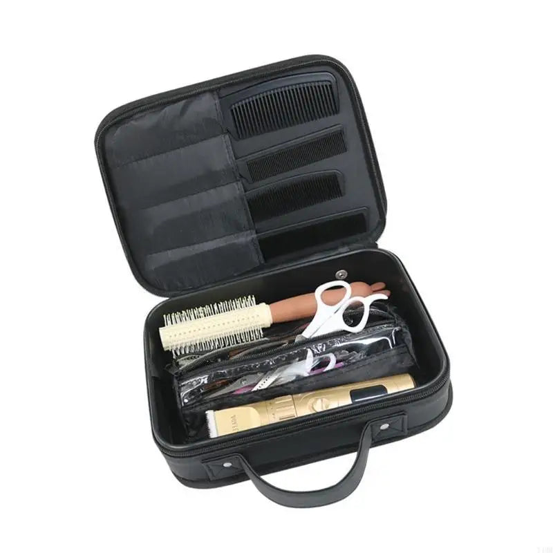 Black Multifunctional Travel Hair Salon Storage Case T4MB