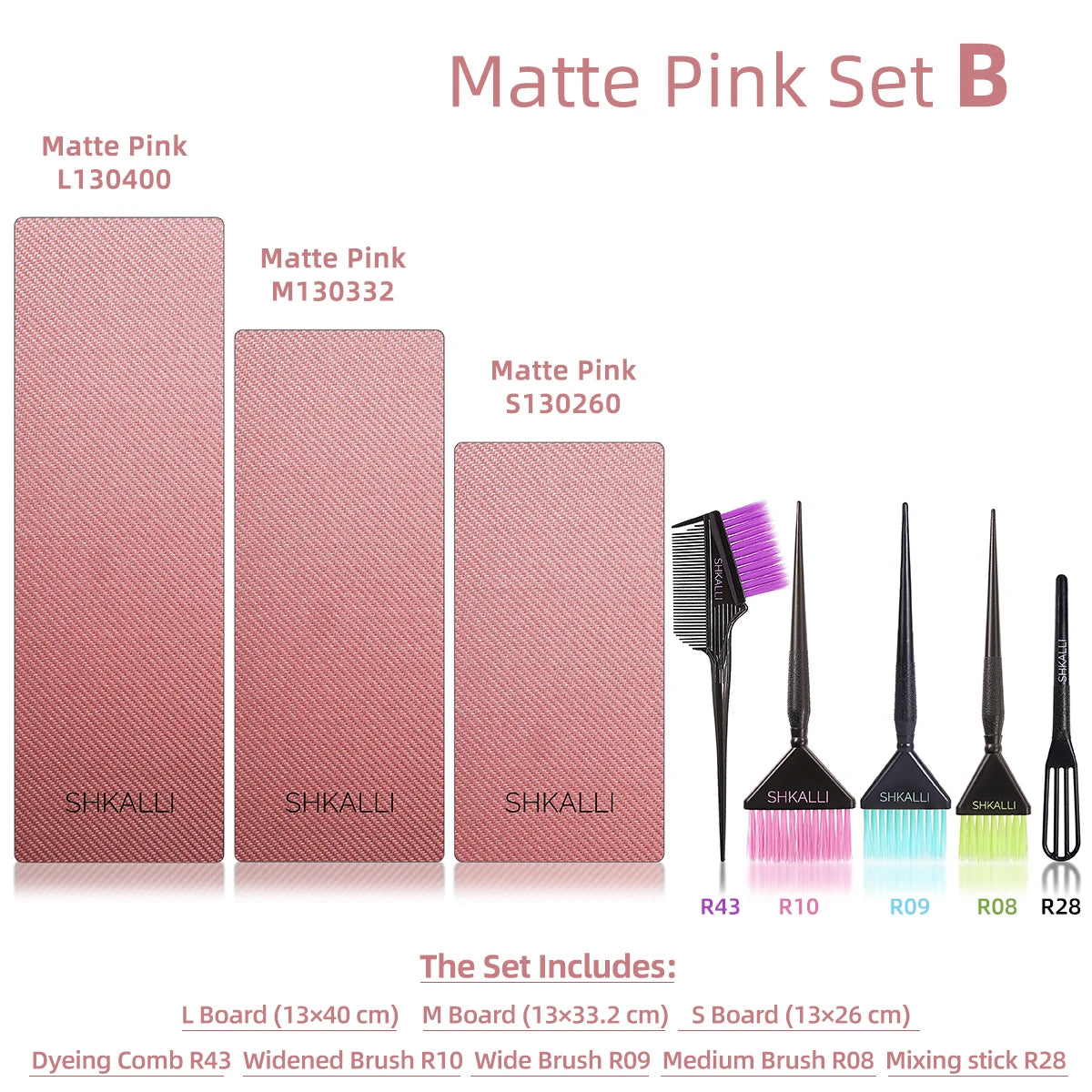 SHKALLI Carbon Fiber Balayage Board ,Brush and,Hair Dye Tool Kit