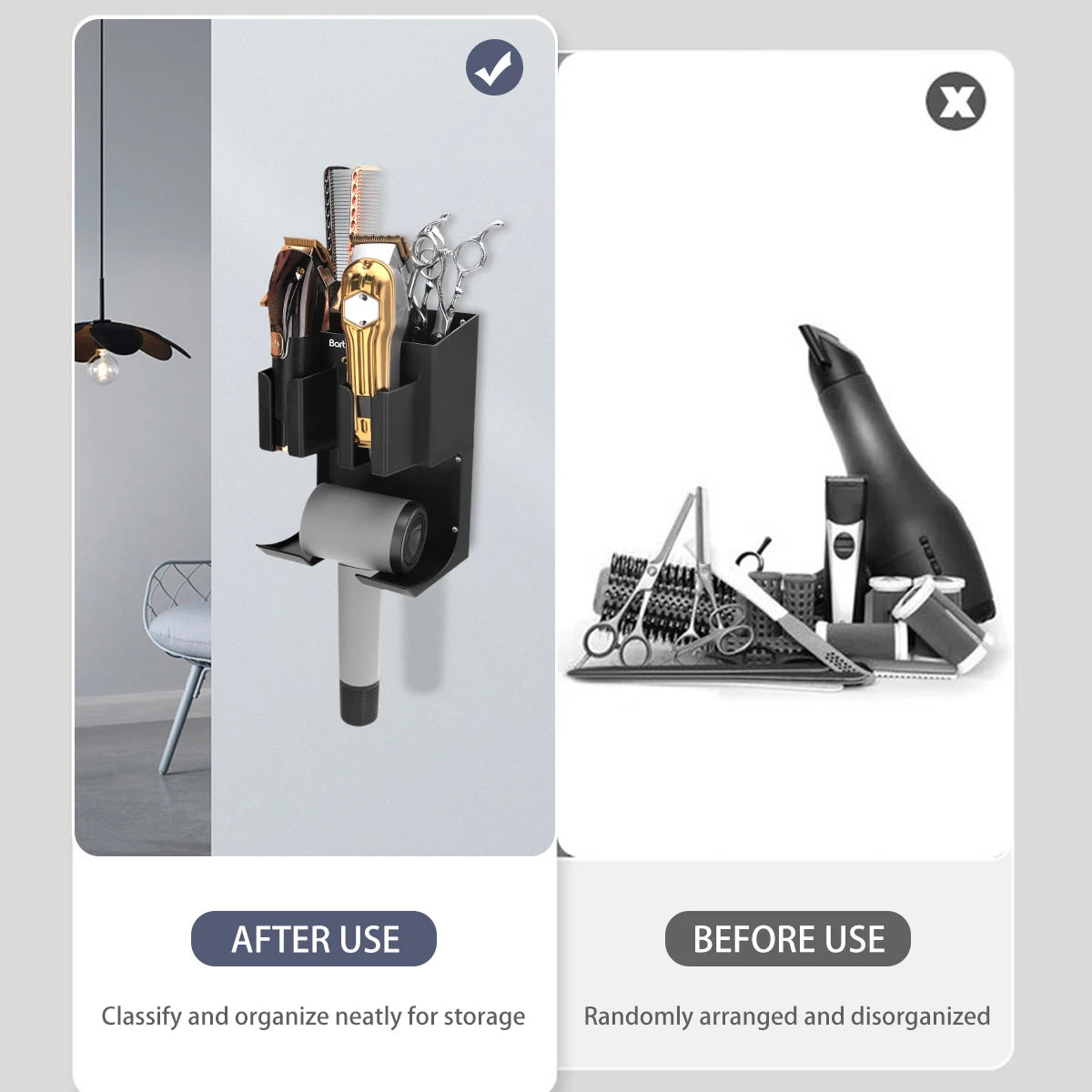 Professional Salon Wall Mounted Storage Holder