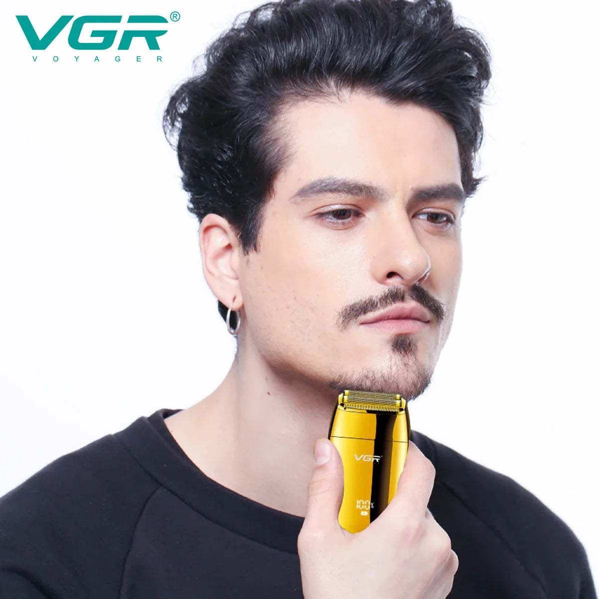 VGR V-399 Electric Reciprocating Beard Shaver Digital Display