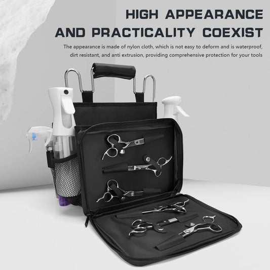Nylon Multifunctional Black Cosmetic Storage Waist Bag