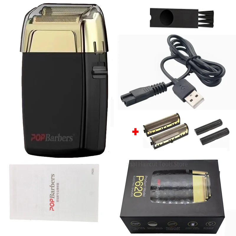 11000 RPM P620 Electric Men's USB Double Foil Shaver Hair Clipper