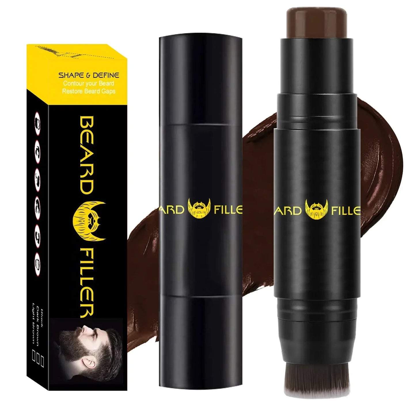 Waterproof Beard Pen/Pencil Eyebrow ,Mustache Repair Coloring Tool