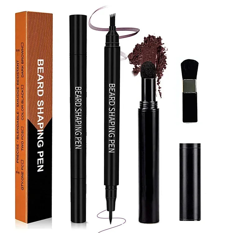 Waterproof Beard Pen/Pencil Eyebrow ,Mustache Repair Coloring Tool