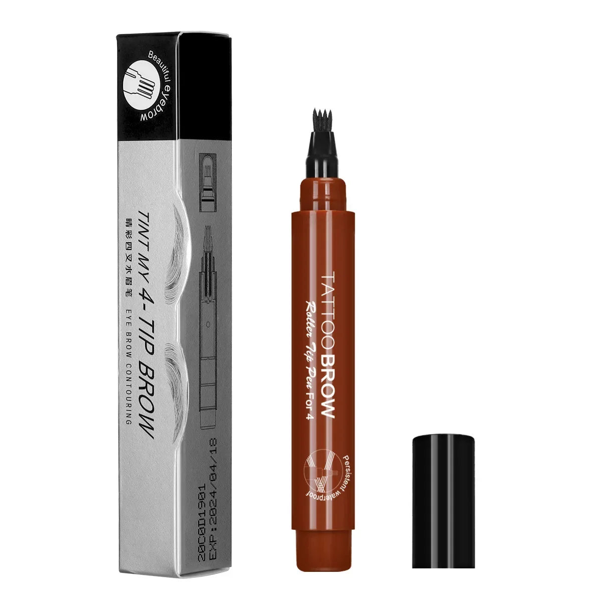 4-Tip Beard ,Mustache and,Eyebrow Coloring Pen Filler Hair Enhancer