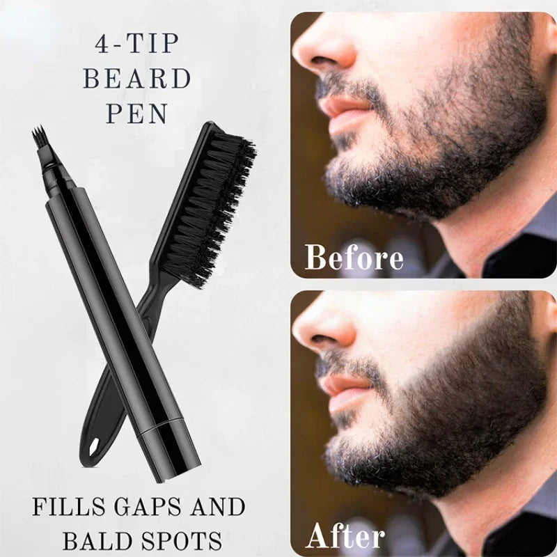 Waterproof Beard Pen/Pencil Eyebrow ,Mustache Repair Coloring Tool