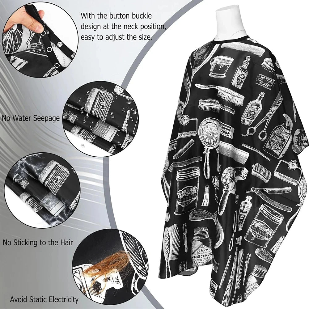 Waterproof Hairdressing Shawl Bib Paper Set Nylon Clothing Hair Isolating Hair Dye kit
