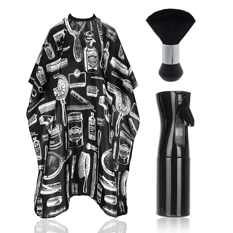 Waterproof Hairdressing Shawl Bib Paper Set Nylon Clothing Hair Isolating Hair Dye kit