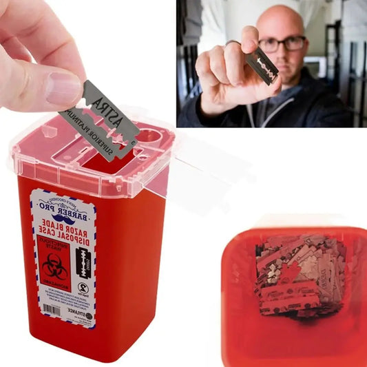 Barber Shop Razor Blade Disposal Case