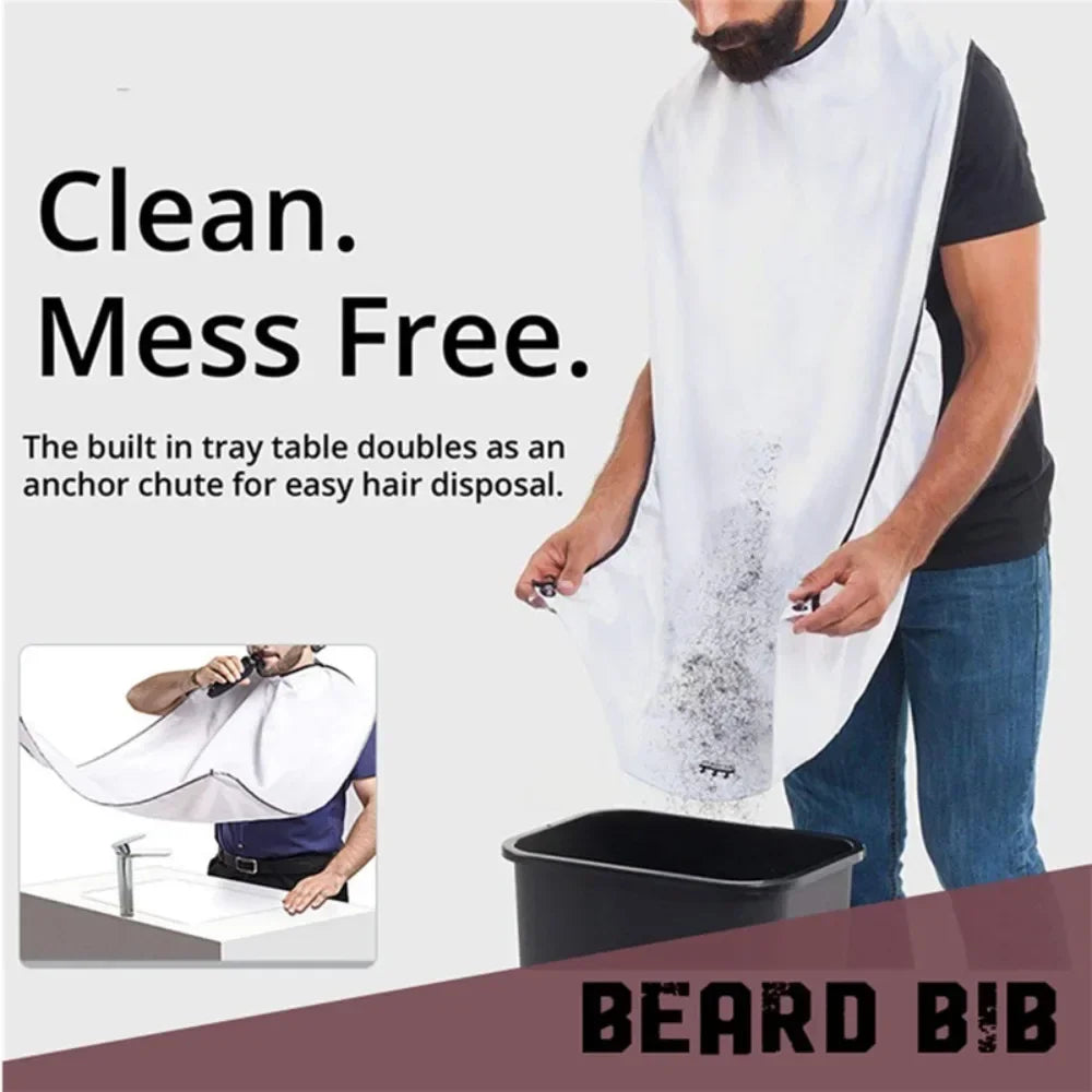 Waterproof Shaving Apron Hair Catcher Men Trimming Cape