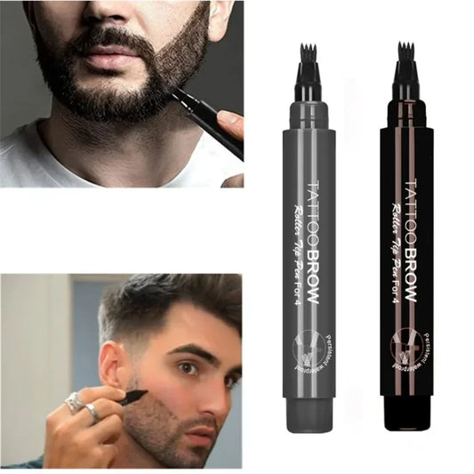 4-Tip Beard ,Mustache and,Eyebrow Coloring Pen Filler Hair Enhancer