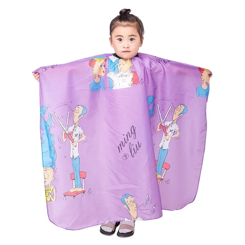 Children’s Waterproof Cartoon designed HairStyling Apron Cape