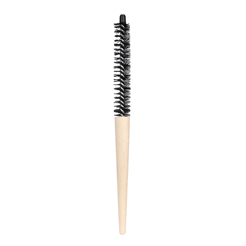 Small Wood Slimline circular Hair Brushes w an additional Comb
