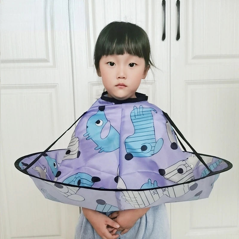 Children’s Umbrella Cloth Foldable Waterproof Barbershop Apron Cape