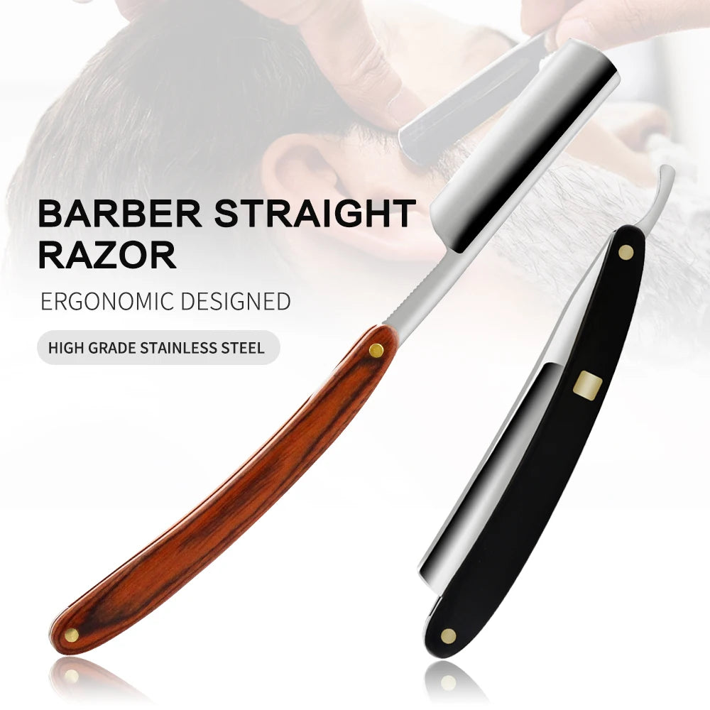 CestoMen High Quality Japan Steel Straight Foldable Barber Razor