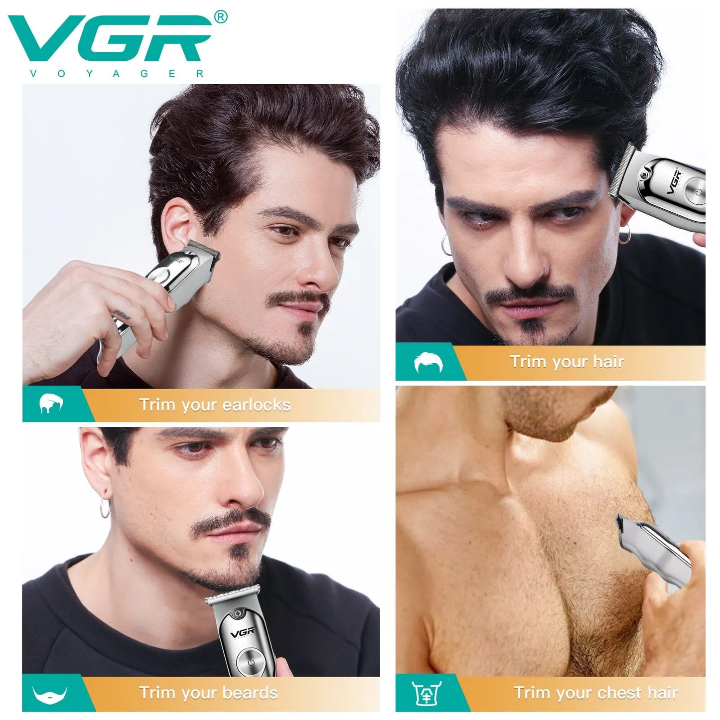 VGR071 T-blade Cordless Rechargeable Hair Clippers