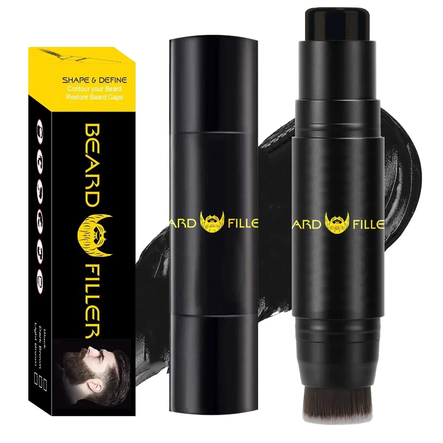 Waterproof Beard Pen/Pencil Eyebrow ,Mustache Repair Coloring Tool