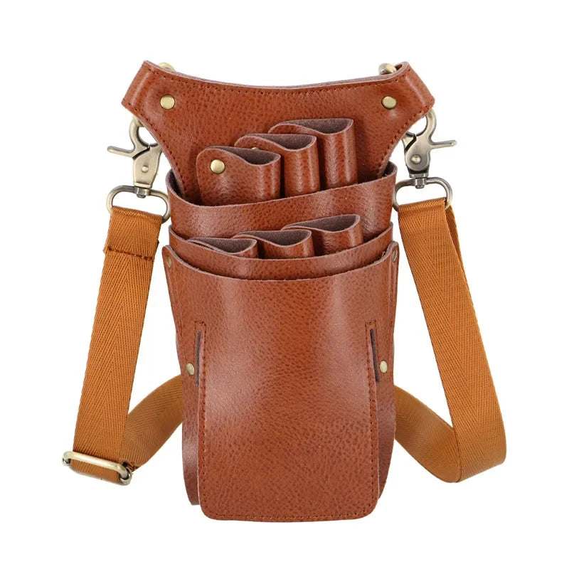 6 Pocket Shear Cowhide Scissors Storage Holster