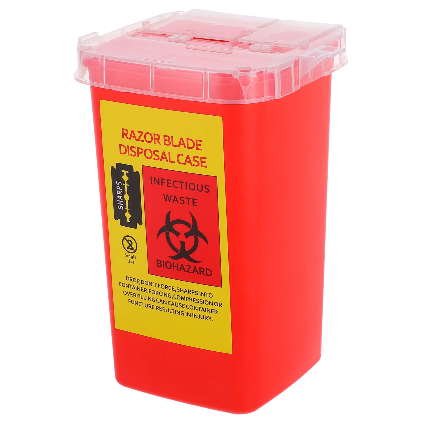 Red Blade Disposal Case Shaving Container