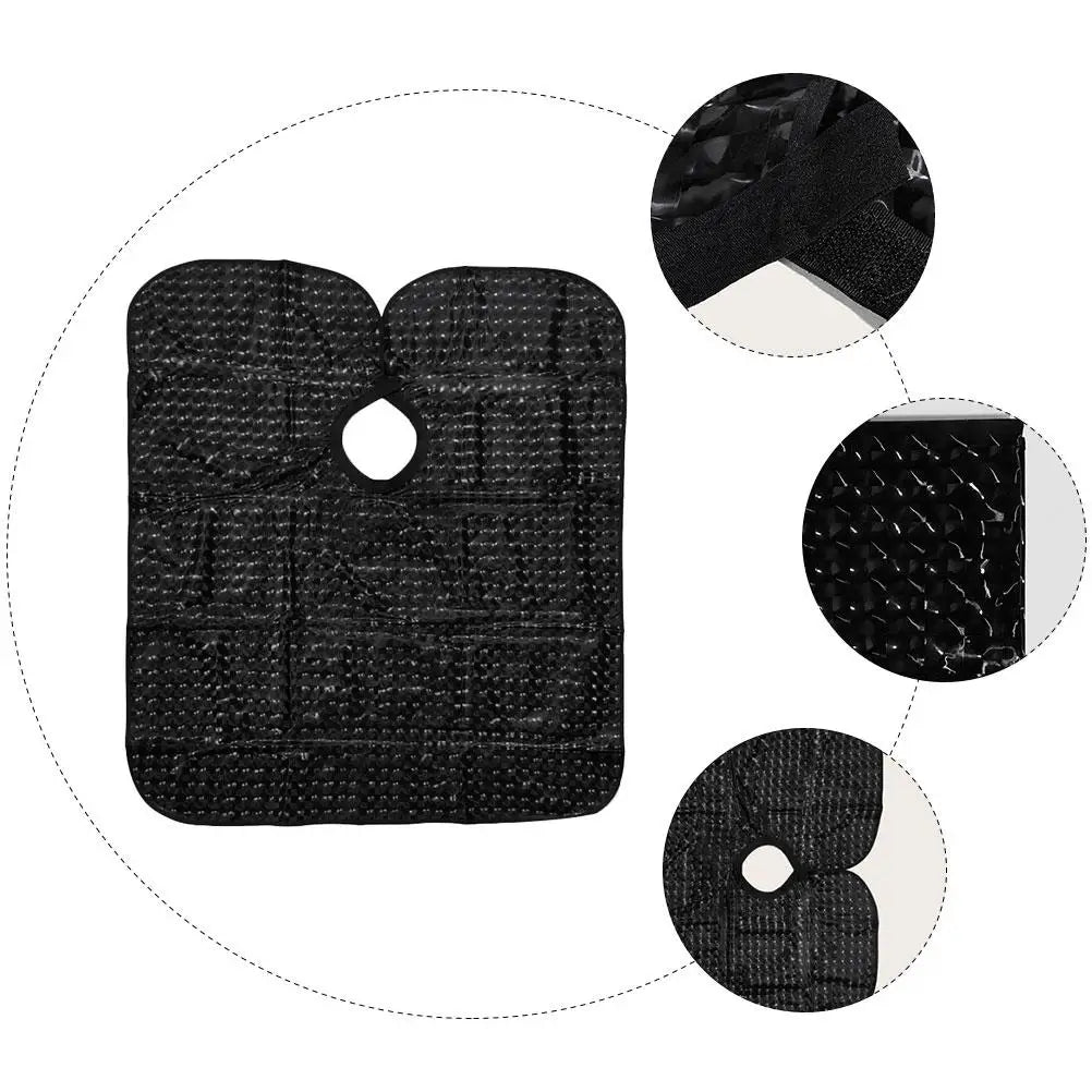 Black Plastic Hairdressing Apron Barber Gown