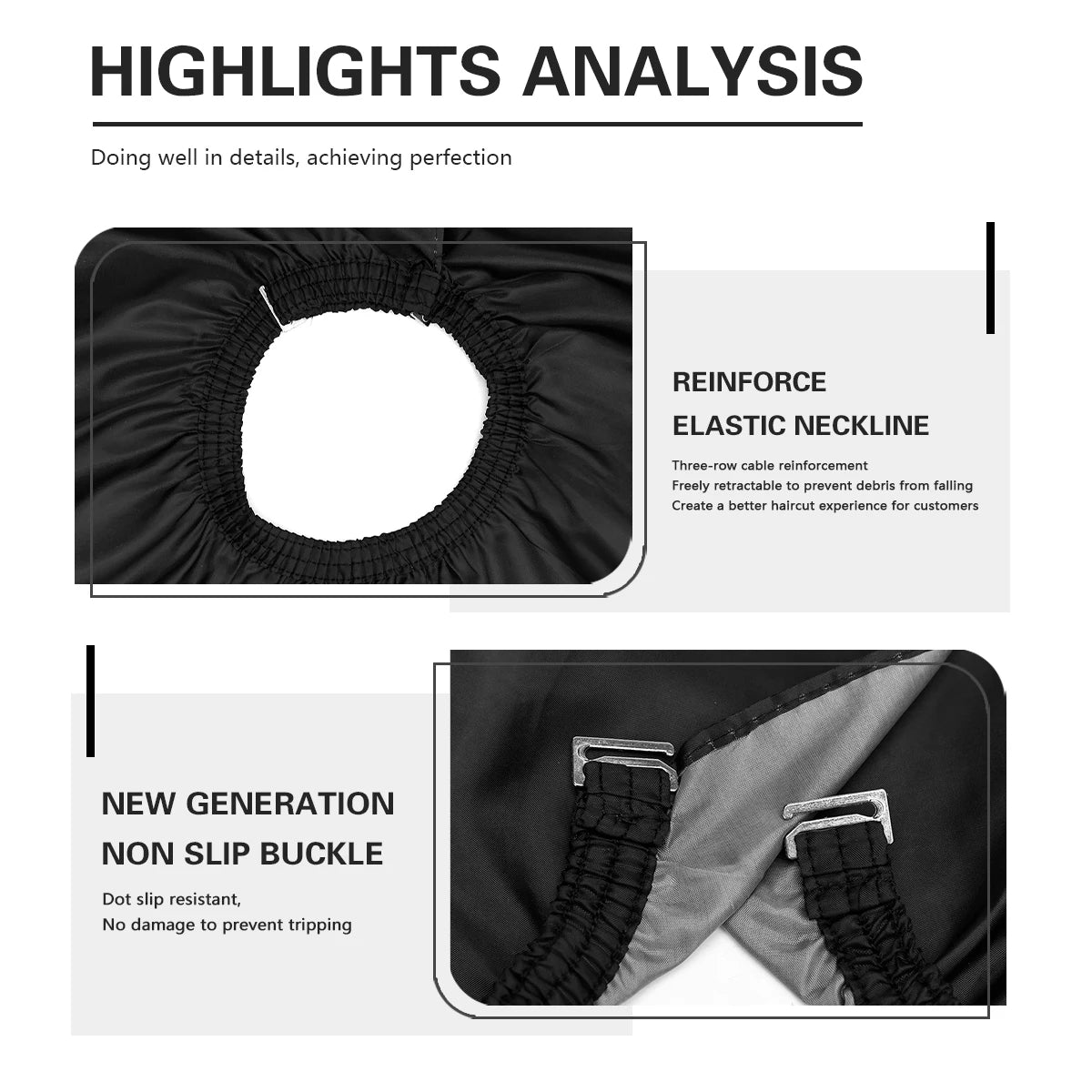 Retro Polyester Antistatic Waterproof Hairdresser Apron