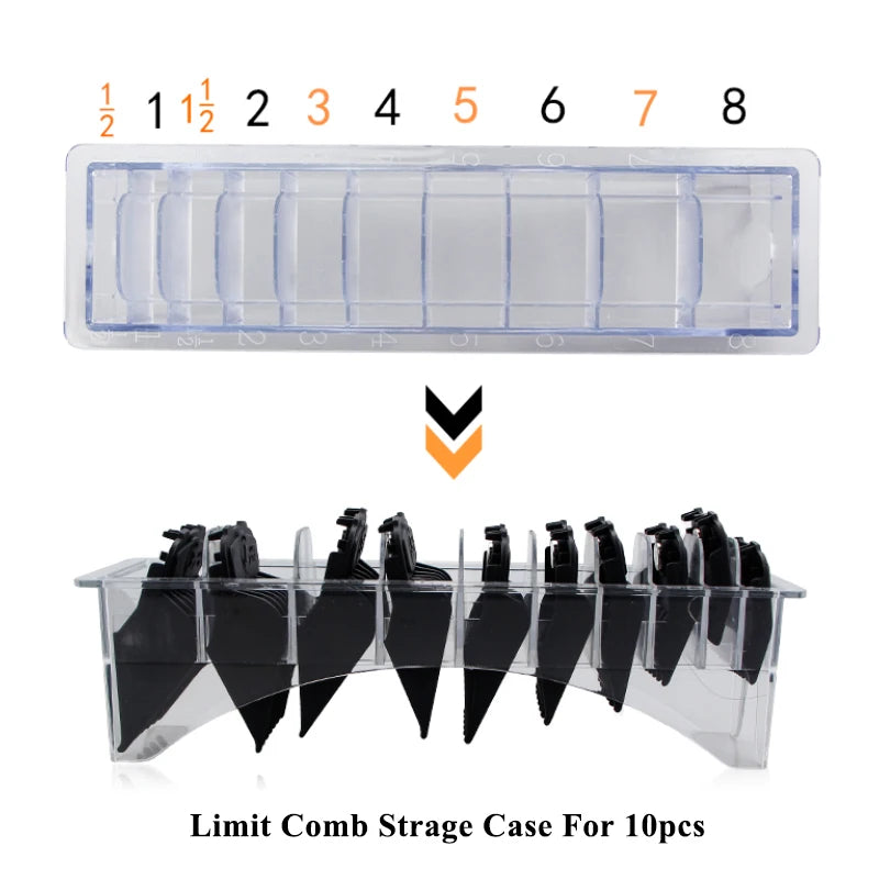 8-10Pcs: Hair Clipper Guards Stand Case Holder