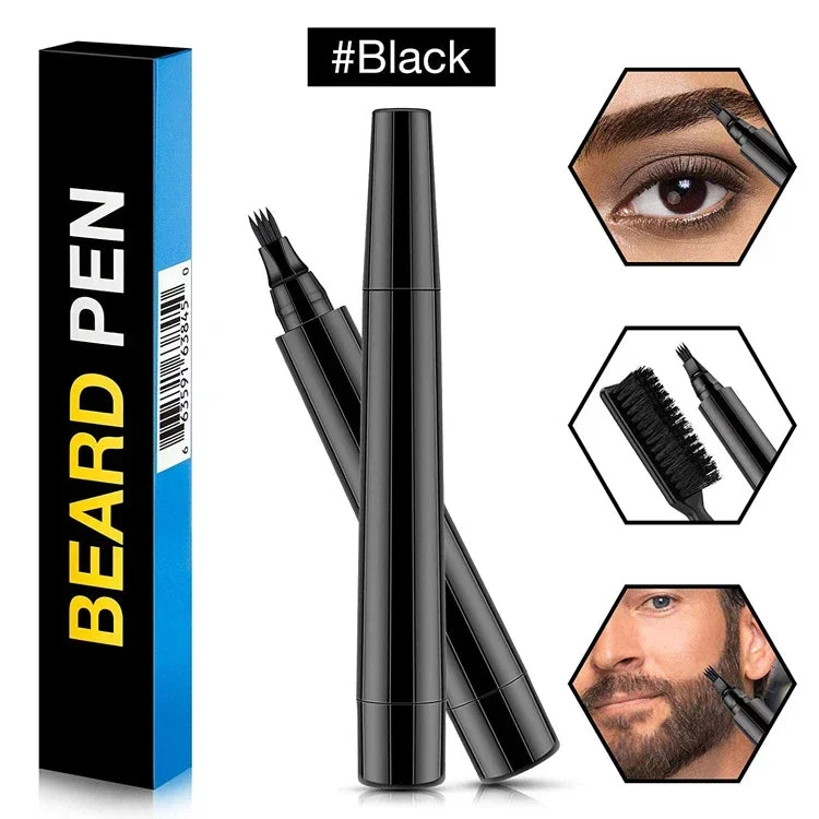 Waterproof Beard Pen/Pencil Eyebrow ,Mustache Repair Coloring Tool