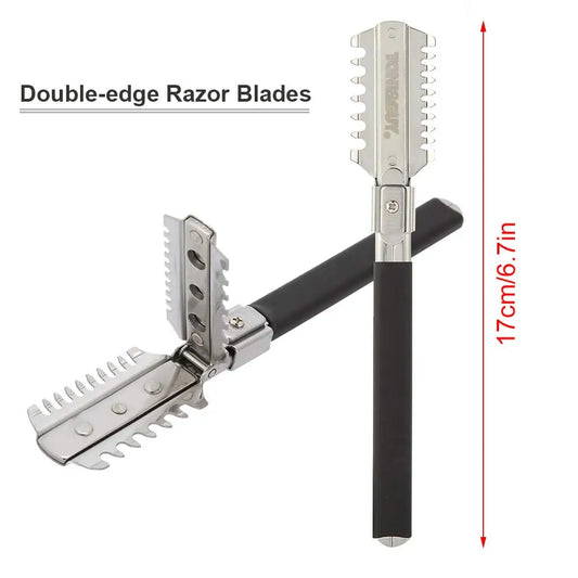 Manual Double-Edge Shaving Razor Blade Hair Cutting Tools